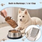 Dog-Cat Food Scoop 3/4 Cup / 6oz Thickened 304 Stainless Steel Pet Food Scoop with Long Handle, Precision Scale, Easy to Clean, Suitable for Wet and Dry Food - Image 5