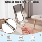 Dog-Cat Food Scoop 3/4 Cup / 6oz Thickened 304 Stainless Steel Pet Food Scoop with Long Handle, Precision Scale, Easy to Clean, Suitable for Wet and Dry Food - Image 6