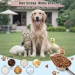 Dog-Cat Food Scoop 3/4 Cup / 6oz Thickened 304 Stainless Steel Pet Food Scoop with Long Handle, Precision Scale, Easy to Clean, Suitable for Wet and Dry Food - Image 7