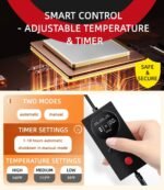 Pressure Activated Pet Heating Pad,Dog Heating Bed with Timer,Gravity Sensing,Automatic or Manual Mode,Adjustable Temperature,Chew Resistant Cord,Waterproof & Washable Heated Pet Bed 55 x 45cm - Image 4