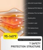 Pressure Activated Pet Heating Pad,Dog Heating Bed with Timer,Gravity Sensing,Automatic or Manual Mode,Adjustable Temperature,Chew Resistant Cord,Waterproof & Washable Heated Pet Bed 55 x 45cm - Image 5