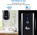 AQQA Aquarium Rechargeable Air Pump,Multifunctional Portable Energy Saving Power Quiet Oxygen Pump, One/Dual Outlets with Air Stone,Suitable for Indoors Power Outages Fishing 1.7W - Image 3