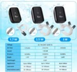 AQQA Aquarium Rechargeable Air Pump,Multifunctional Portable Energy Saving Power Quiet Oxygen Pump, One/Dual Outlets with Air Stone,Suitable for Indoors Power Outages Fishing 1.7W - Image 8