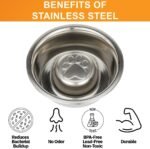 Neater Pet Brands Slow Feed Bowl Stainless Steel (3 Cup) Fits in Large Neater Feeders and Most 2 Quart Feeders - Image 6