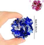 Cat Crinkle Ball Toys, 20 Pcs Colourful Shiny Mylar Crinkle Cat Toy Balls, Interactive Chew and Chase Toys, Lightweight Cat Toys for Indoor Cats to Keep Fit and Active, 2.36inch - Image 3