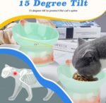 Ceramic Elevated Cat Food Bowls for Food and Water, Anti Vomit Cute Raised Cat Bowls Whisker Friendly for Small Dog Indoor Cats (7.44 Ounces / 220 ML) - Image 7
