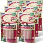INABA Churu Lickable Purée Natural Cat Treats | Skin & Coat Variety (50 Tubes) + Hairball Control (24 Tubes) - Image 6