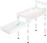 YOUEON Raised Pet Feeder Stand for Cats and Dogs Neck Health, Adjustable Height Elevated Shelf Suitable for 90% Automatic Pet Feeder & Water Dispenser, with Drawer to Stock Pet Snacks, Canned Food - Image 8