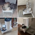 YOUEON Raised Pet Feeder Stand for Cats and Dogs Neck Health, Adjustable Height Elevated Shelf Suitable for 90% Automatic Pet Feeder & Water Dispenser, with Drawer to Stock Pet Snacks, Canned Food - Image 10