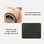 Winter Dog Bed Self Warming Puppy House Cozy Cat Sleeping Tent Foldable Dog House Kennel Bed Mat with Cushion Pet Cave Bed Warm Cat Bed for Small Medium Large Dogs Cats (L) - Image 10