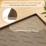 Cat Litter Mat, Extra Large 40"x28" Silicone Mat for Litter Box, Waterproof & Non-Slip Rubber Mat with Lip, Litter Trapping & Scatter Control, Soft on Cat Paws, Urine-Proof Floor Protector - Image 7