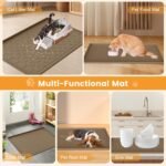 Cat Litter Mat, Extra Large 40"x28" Silicone Mat for Litter Box, Waterproof & Non-Slip Rubber Mat with Lip, Litter Trapping & Scatter Control, Soft on Cat Paws, Urine-Proof Floor Protector - Image 8