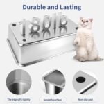 XXXL Extra Large Stainless Steel Litter Box with Lid, 28"L x 20"W x 17"H Enclosed Metal Cat Litter Box with Litter Scoop & Foot Pedal, Odor Control,Easy Cleaning for Big Cats, Multiple Cats - Image 8