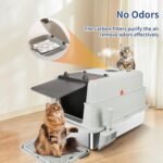 XXXL Extra Large Stainless Steel Litter Box with Lid, 28"L x 20"W x 17"H Enclosed Metal Cat Litter Box with Litter Scoop & Foot Pedal, Odor Control,Easy Cleaning for Big Cats, Multiple Cats - Image 9