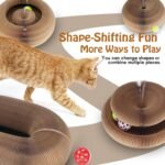Magic Organ Cat Scratcher Board with 2 Bell Ball, Cat Ball Adventure The Ultimate Interactive Mental Physical Exercise for Indoor Cats Toy - Image 4