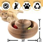 Magic Organ Cat Scratcher Board with 2 Bell Ball, Cat Ball Adventure The Ultimate Interactive Mental Physical Exercise for Indoor Cats Toy - Image 6