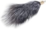 Fosrion Real Fur Cat Bites Toy with Three Section Retractable Carbon Fiber Rod (3 Fox Fur Piece, Tail & Fishing Rod) - Image 5