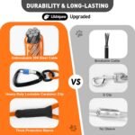 Dog Tie Out Cable 10FT Heavy Duty Chew Proof, Tangle-Free Runner with 360° Swivels & Locking Clip for Large Dogs Up to 250LBS - Rust Proof Leash for Yard, Camping, Outside (Orange 10FT) - Image 5