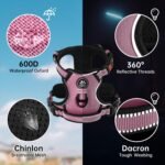 NESTROAD No Pull Dog Harness,Adjustable Oxford Dog Vest Harness with Leash,Reflective No-Choke Pet Harness with Easy Control Soft Handle for Large Dogs(Large,Pink) - Image 5