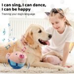 Active Moving Pet Plush Toy, Upgrade Interactive Dog Toys Talking Moving Dog Ball Toy Washable Cartoon Pig Plush (Blue Pig) - Image 3