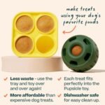 WOOF Pupsicle Treat Tray Mold, XL 75 lbs and Up, Silicone Molds for Dog Treats, Dishwasher Safe, Reusable Treat Tray, Freeze Refill Treats for The Pupsicle Toy - Image 4