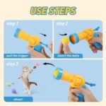 Cat Ball Toy Launcher Gun 37pcs Cat Toys for Indoor Cats Cat Toys for Bored Indoor Adult Cats Interactive Cat Toy Kitten Toys Cat Balls Fetch Toy Cute Cat Toys Cat Ball Launcher - Image 6