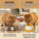 Cat Lick Mat & Slow Feeder Bowl for Cats Small Dogs, Interactive Enrichment Toy for Anxiety Relief & Boredom, Calming Treat Dispenser (Yellow) - Image 7