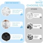 Cat Tunnel with Cat Bed for Indoor Cats, 3 in 1 Cat Donut Tunnel with Central Soft Mat and Dangling Balls, Christmas Cat Tube Toys Fun for Kitten, Puppy, Ferret, Rabbit - Image 3