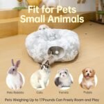 Cat Tunnel with Cat Bed for Indoor Cats, 3 in 1 Cat Donut Tunnel with Central Soft Mat and Dangling Balls, Christmas Cat Tube Toys Fun for Kitten, Puppy, Ferret, Rabbit - Image 7