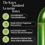 Kotex Bamboo Ultra Thin Pads with Wings, Regular Absorbency, 34 Count (Packaging May Vary) - Image 6