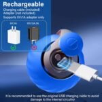 2025 Upgrade Speedy Cat Toy with Feather Tail, Motion Activated Automatic Rolling Smart Cat Toys for Indoor Cats, USB Rechargeable Cat Ball, Blue - Image 7