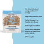 Icelandic+ Mini Fish Chips: Cod 9oz - Dog Treats, for Training & Small Dogs, 2 Ingredient Air-Dried Crunchy Chips - Image 4