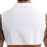 Shinsto Men's Fashion Fake Collar Detachable Dickey Collar Solid Color Half Shirts False Collar - Image 3
