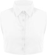 Shinsto Men's Fashion Fake Collar Detachable Dickey Collar Solid Color Half Shirts False Collar - Image 5