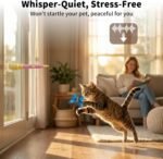Interactive Cat Toys for Indoor Cats, Automatic Cat Wand Toy Enrichment for Bored Kitten, Spin Butterfly with Self-Holding Suction Base, Rechargeable Electric Moving Feather Stimulating Toy - Image 5