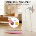 Interactive Cat Toys for Indoor Cats, Automatic Cat Wand Toy Enrichment for Bored Kitten, Spin Butterfly with Self-Holding Suction Base, Rechargeable Electric Moving Feather Stimulating Toy - Image 8