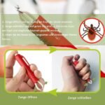 Tick Tweezers for Dogs, Cats, Children, Set of 3, Tick Hooks and Set of 2, Tick Tweezers, Easy and Safe Tick Remover - Image 7