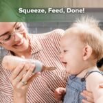 Haakaa Silicone Baby Food Dispensing Spoon Feeder 4oz - Infant Squeeze Cereal Feeder, Baby Fresh Food Feeder, Feed Bottle for Puree, Solid Baby Food, BPA Free, 4m+ Babies – Grey - Image 3