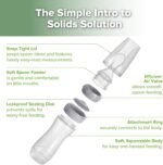 Haakaa Silicone Baby Food Dispensing Spoon Feeder 4oz - Infant Squeeze Cereal Feeder, Baby Fresh Food Feeder, Feed Bottle for Puree, Solid Baby Food, BPA Free, 4m+ Babies – Grey - Image 5