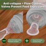 Haakaa Silicone Baby Food Dispensing Spoon Feeder 4oz - Infant Squeeze Cereal Feeder, Baby Fresh Food Feeder, Feed Bottle for Puree, Solid Baby Food, BPA Free, 4m+ Babies – Grey - Image 6