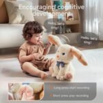 TUMAMA Bunny Stuffed Animal - Musical Stuffed Animal with Moving Ears, Features Singing, Recording, Repeating for Toddlers, Interactive Stuffed Bunny Plush Gift Toys for Boys and Girls - Image 5