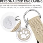 PUPTECK No Pull Dog Harness Soft Adjustable Basic Nylon Step in Puppy Vest Outdoor Walking with ID Tag Cream - Image 6