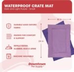 Downtown Pet Supply Two-Toned Waterproof Comfort Crate Mat Beds for Indoor/Outdoor Use (Light and Dark Purple, Small) - Image 3