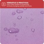 Downtown Pet Supply Two-Toned Waterproof Comfort Crate Mat Beds for Indoor/Outdoor Use (Light and Dark Purple, Small) - Image 4