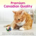 Cat Crinkle Balls 1.5 Inch (4-Pack) - Canadian-Made Cat Toys - Crinkle Balls for Cats - Image 5