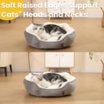 Heated Cat Bed Indoor for Cats & Small Dogs - Winter Warm Plush Round Pets Heating Bed, Ultra-Soft Velvet & Cotton Thermal Heated Dogs Bed for Cold Weather, Overheat Protection for Pets - Image 7