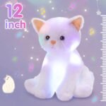 Houwsbaby LED Musical Stuffed Kitty Floppy Singing Light Up Cat Plush Toy Lullaby Animated Soothe Glowing Birthday Gifts for Kids Toddlers, White, 29cm - Image 5