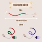 2PCS Chew Rope Catnip Toys for Cats, 70cm/27 Inches Kitten Teething Chew Toy Rope Interactive Cat Toys for Indoor Cats Chew Sticks for Dental Health Stress Relief Play - Image 7