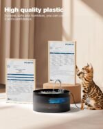 Cat Water Fountain: 3.2L Pet Drinking Bowl - Automatic Dog Running Water Dispenser Indoor - Small Animal Electric Waterfall Machine - Black Plastic Water Tank Super Quiet - Kitten Supplies - BEMOONY - Image 6