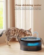 Cat Water Fountain: 3.2L Pet Drinking Bowl - Automatic Dog Running Water Dispenser Indoor - Small Animal Electric Waterfall Machine - Black Plastic Water Tank Super Quiet - Kitten Supplies - BEMOONY - Image 8